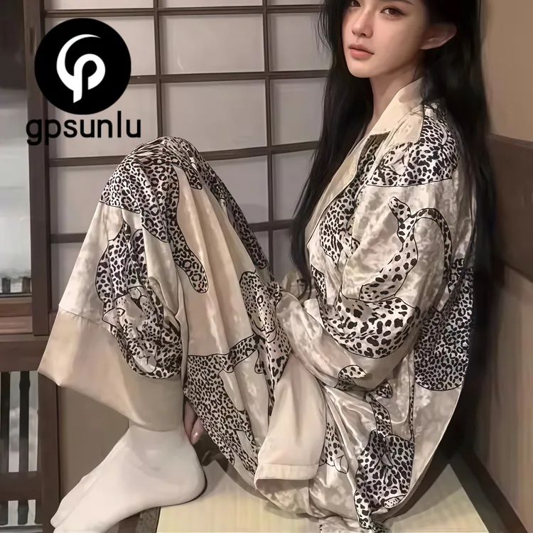 gpsunlu「奢华质感」法式花豹金丝绒睡衣秋冬新款女士高级感家居服