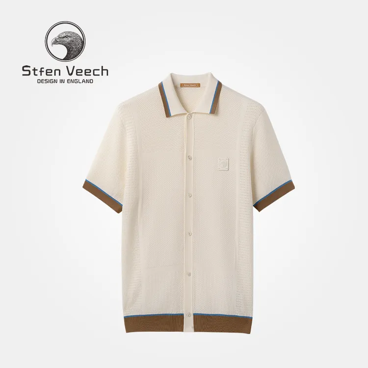 Stfen Veech 史蒂芬 | 2026春夏巴素兰羊毛男士休闲翻领POLO衫商品图