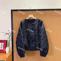喜樂  2025圆领拼接菱格绗线夹棉棉服外套早冬季新款休闲时尚女士