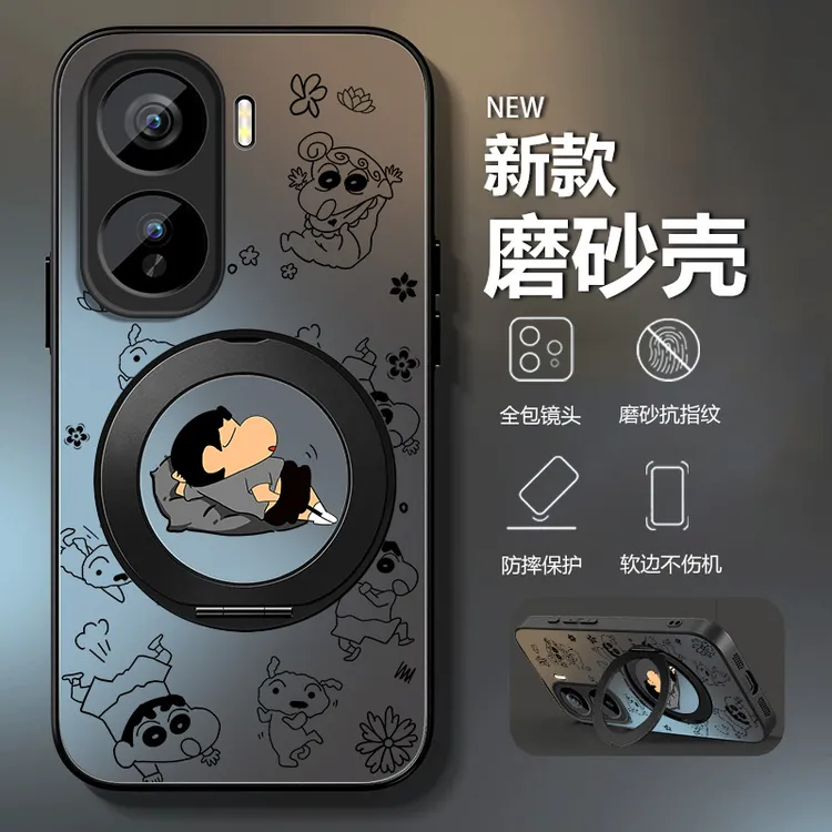 适用iQOONeo11手机壳新款旋转支架Neo11全包车载磁吸磨砂创意小新