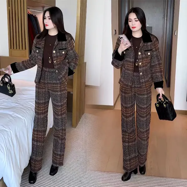 【季颜品牌】秋冬季新款休闲时尚穿搭洋气显瘦不挑人长袖套装