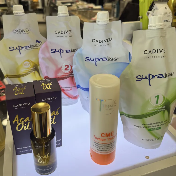 奢浦丽丝热烫蓝色绿色各一套卡迪沃精油1瓶50ML CMC蛋白200克1瓶