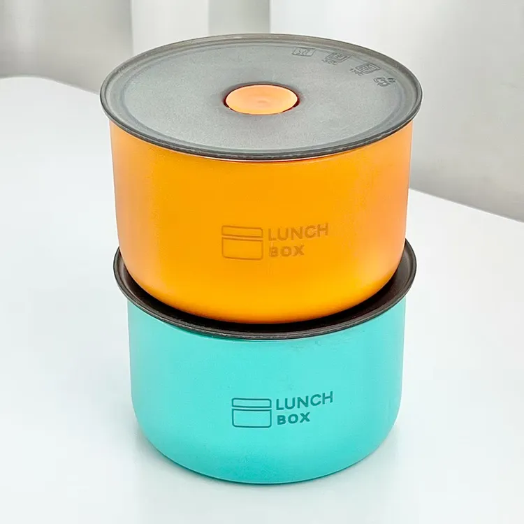 【拍一发二】马卡龙500ML冰箱收纳盒304不锈钢保鲜盒饭盒水果饭菜