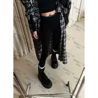 XMM.【云朵裤】时尚修身高弹力高腰休闲黑色外穿加绒加厚休闲风A666