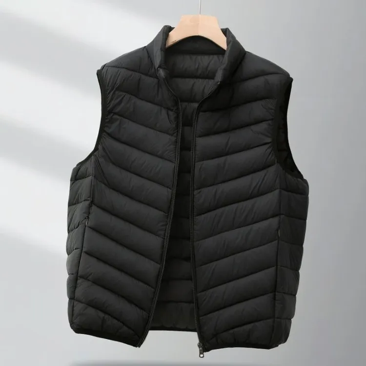 棉马甲男士大码保暖背心轻薄款加厚外穿立领马夹春秋冬季坎肩外套