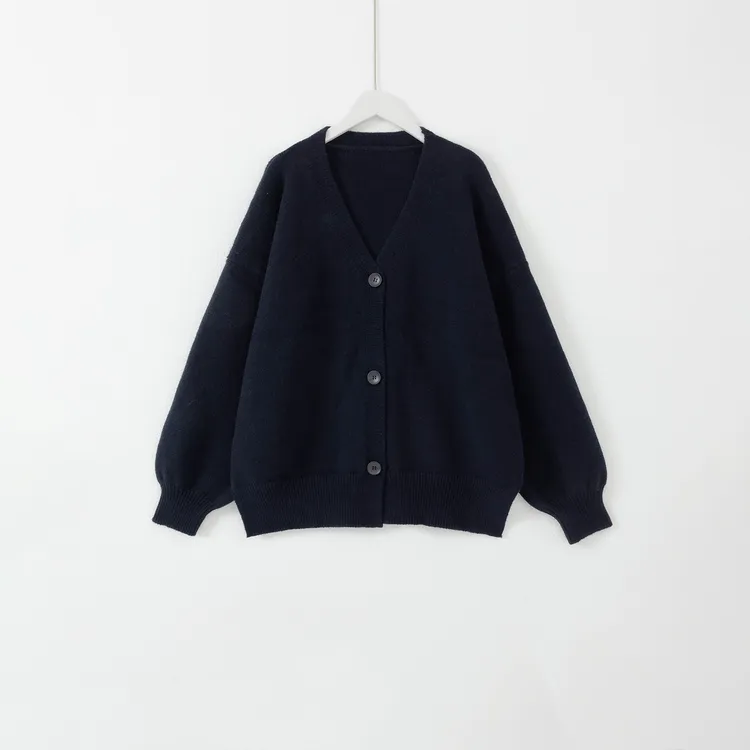 几里与麻 宽松慵懒落肩袖毛织开衫 衣长65胸围126 2092145