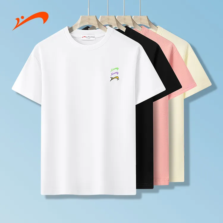 贵人鸟春夏新款彩标短袖男女同款T恤休闲圆领运动半袖薄款透气
