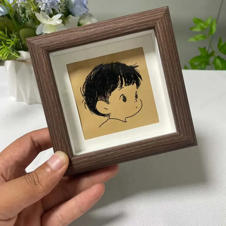 宝宝立体相框胎发桌面摆件创意diy胎毛纪念品自制摆台婴儿纪念品商品图