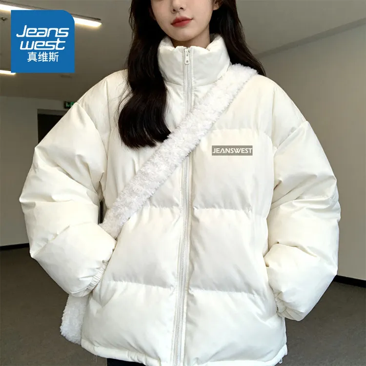 真维斯美式立领棉衣男女同款复古2025秋冬季新款加厚外套潮牌棉服