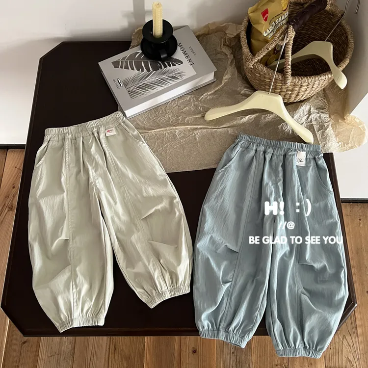 【现货】郝叔童品夏季新款洋气时髦男童休闲长裤2025时尚韩版HZ5283