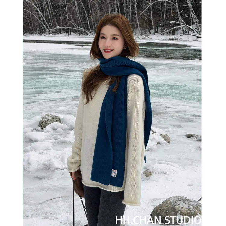 HH.CHAN“澳瑞白”100%满分绵羊毛奶白色温柔纯欲风针织HH55G41539