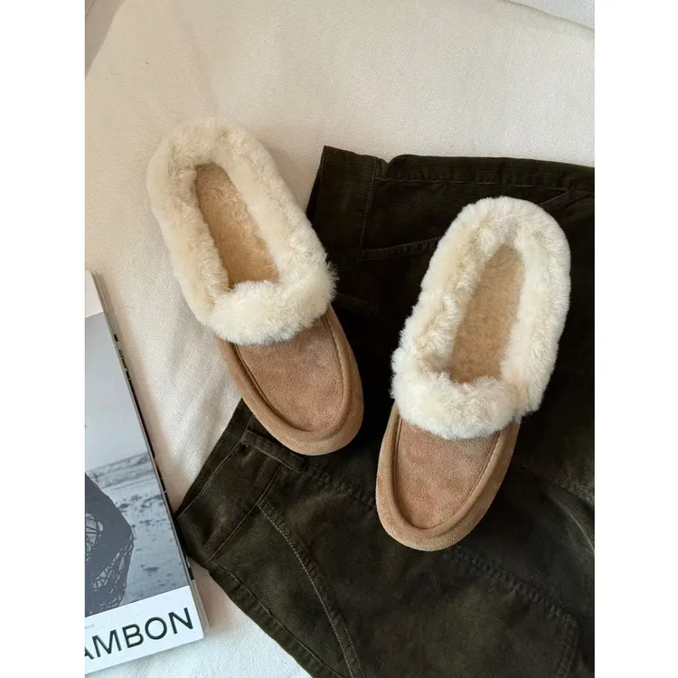 KEEP KAPU靠谱【暖冬私藏】牛反绒保暖羊毛里一脚蹬雪地靴KP253676