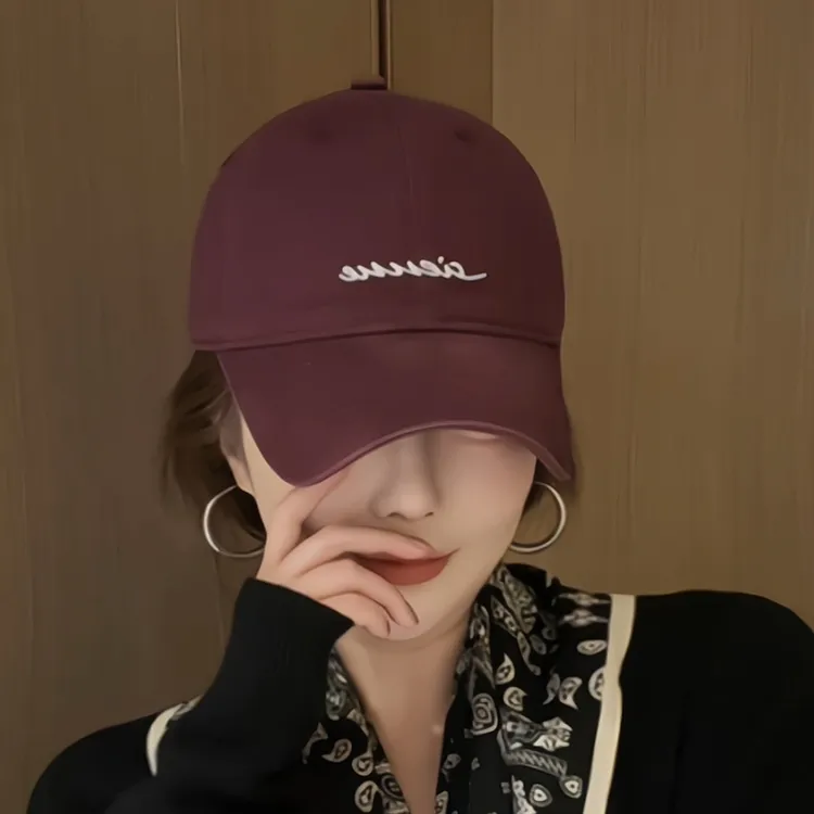 韩版刺绣棒球帽女新款棒球夏季鸭舌帽休闲百搭显脸小运动加大加宽