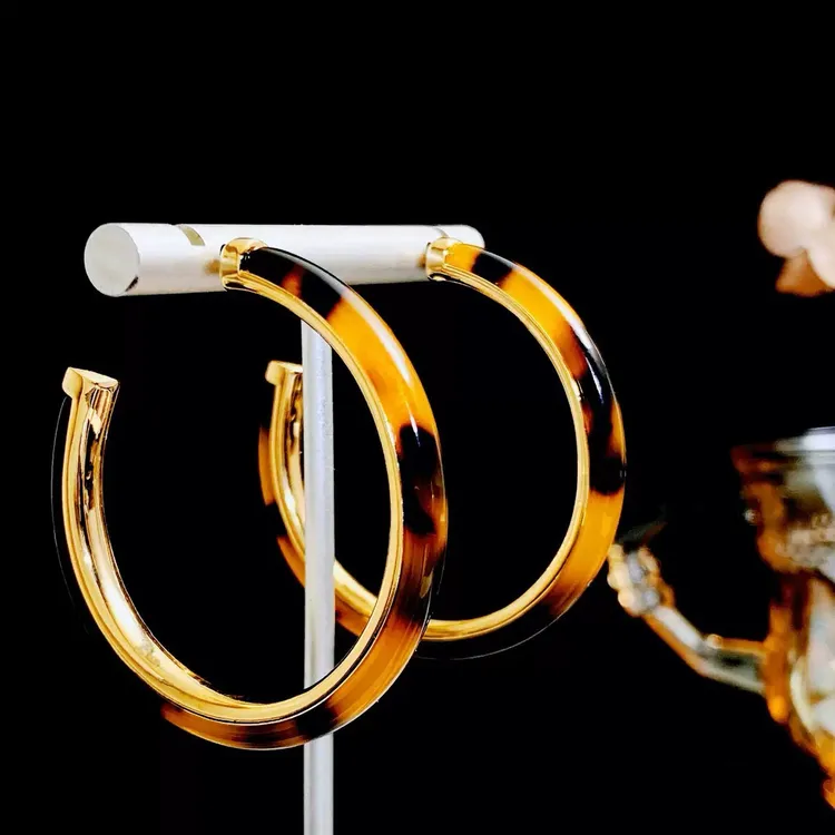 铜合金耳饰 T.Q【赵露思同款】明星同款豹纹耳圈