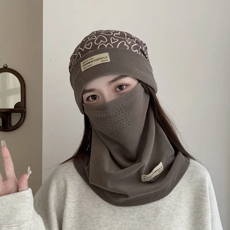 帽子冬天女款骑行保暖盆帽护耳防寒防护防风面罩月子护颈脖子G661