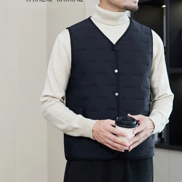 蒂瑞莎高端公子马甲男款情侣款填充马甲气绒蓄热保暖