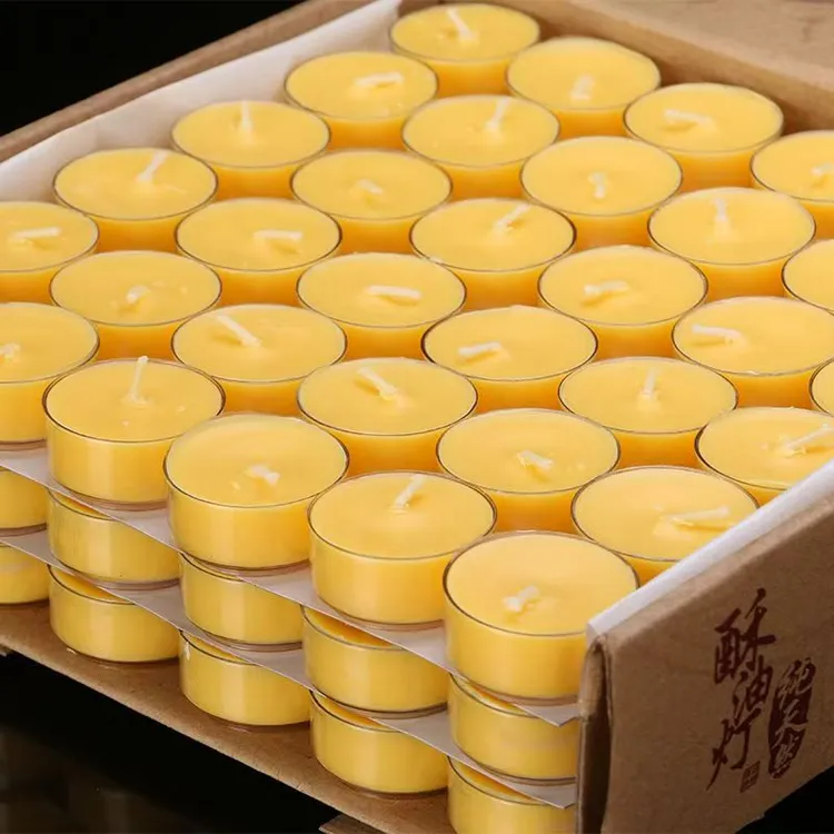 品质保证！胶壳酥油蜡烛灯4小时108粒28粒胶壳植物无烟家用长明灯
