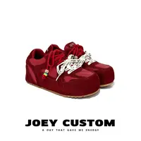  JOEY | 秋季潮品内增高数字串珠双系带面包鞋女德训鞋 8852