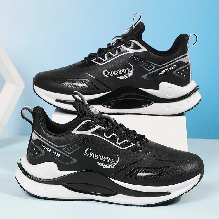 鳄鱼恤 2026年新年冬季时尚百搭软轻弹休闲鞋防滑休闲运动情侣鞋