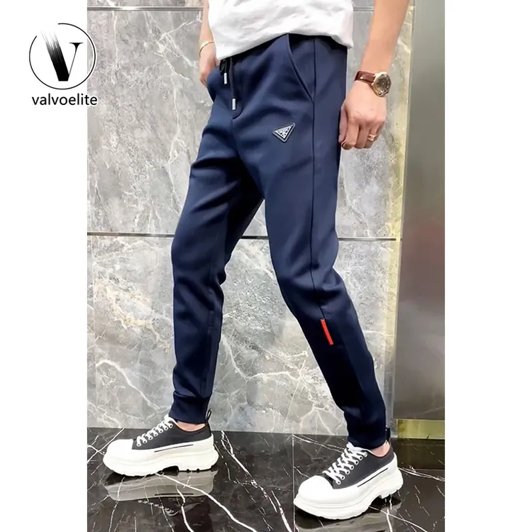 VALVOELITE男士运动卫裤秋季新款修身拉链小脚休闲裤百搭哈伦裤