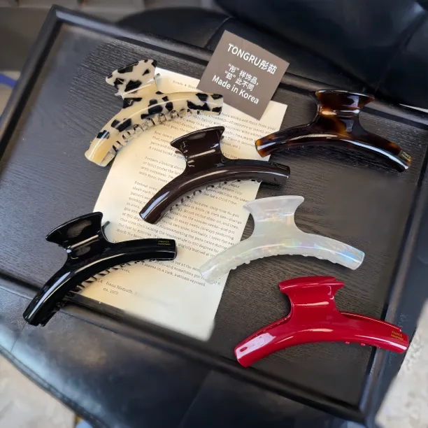 韩国France气质网红百搭复古衣架大抓热巴同款发卡时尚鲨鱼夹头饰