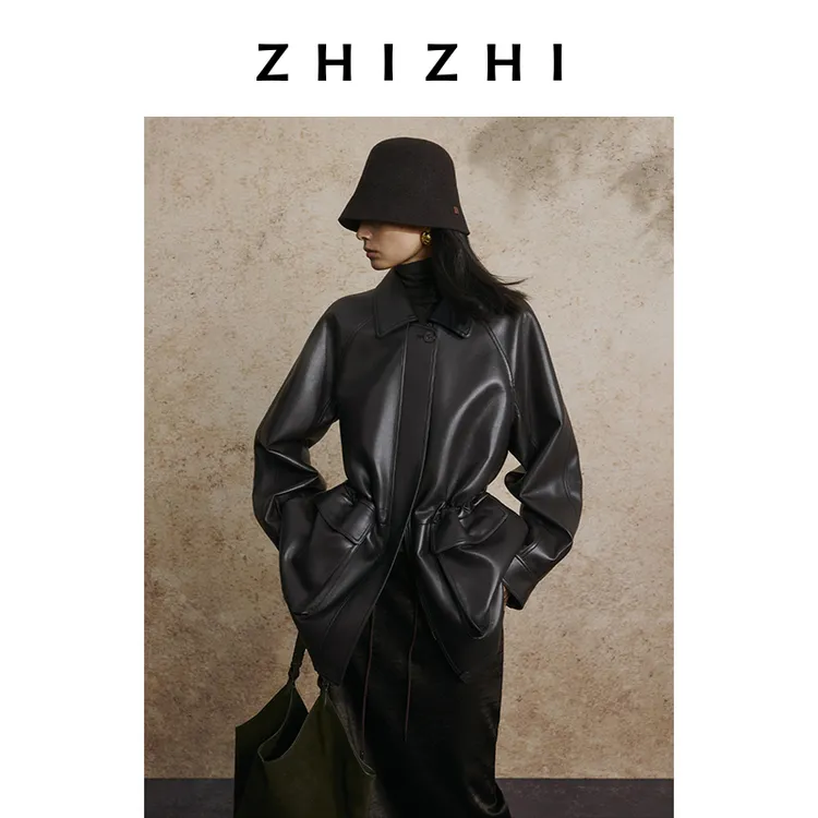 致知 步虚词 中长收腰夹克立体裁剪插肩袖25年新款ZZ2EAWJQ010