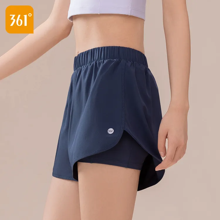 361°假两件运动短裤夏季跑步宽松防走光遮肉显瘦轻薄户外休闲裤