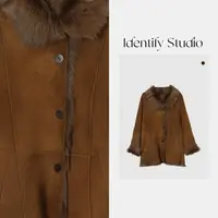  IDENTIFY秋季新款高级感百搭麂皮皮毛一体外套25AWss0927104