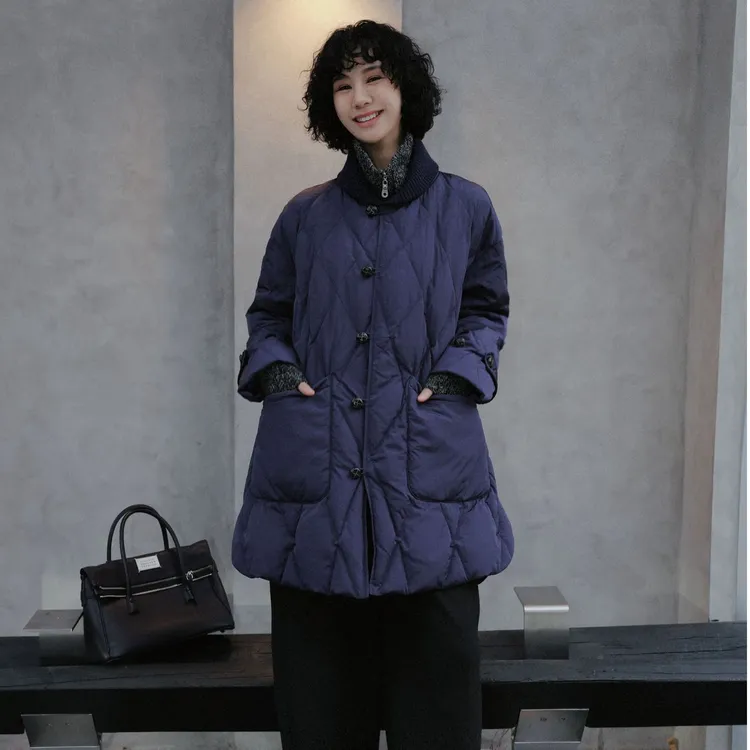 TT设计师【港岛玫瑰】时尚百搭高级感白鹅绒羽绒服TT191671