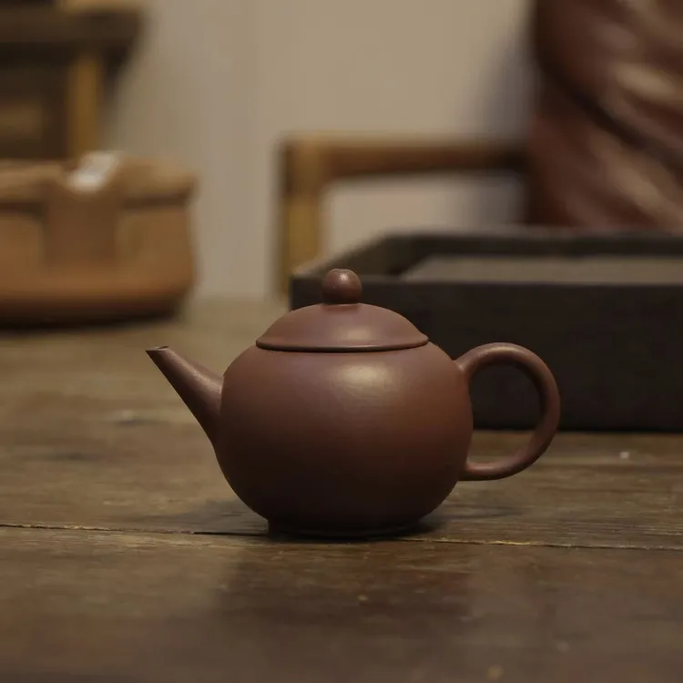 老紫砂茶壶泡茶壶泥壶小容量茶具紫砂壶厂工人制作高水平壶106CC