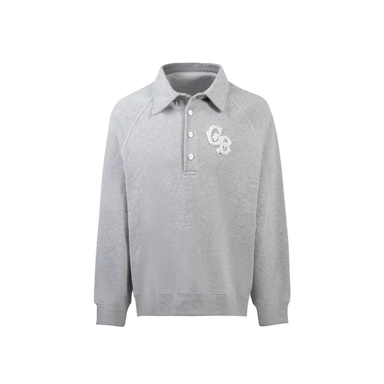 GOODBRAND 2024F/W GOOD珍珠polo长袖卫衣 男女同款