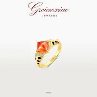 G XIAOXIAO 镀【落日芬达】轻奢气质高级感菱形戒指 ND104