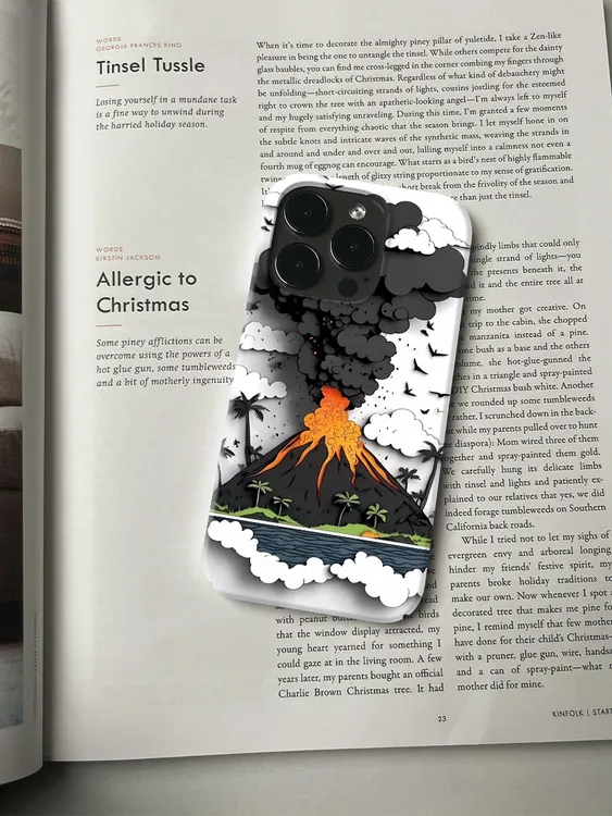 火山喷发适用于手机壳苹果16promax华为mate荣耀vivo小米oppo一加