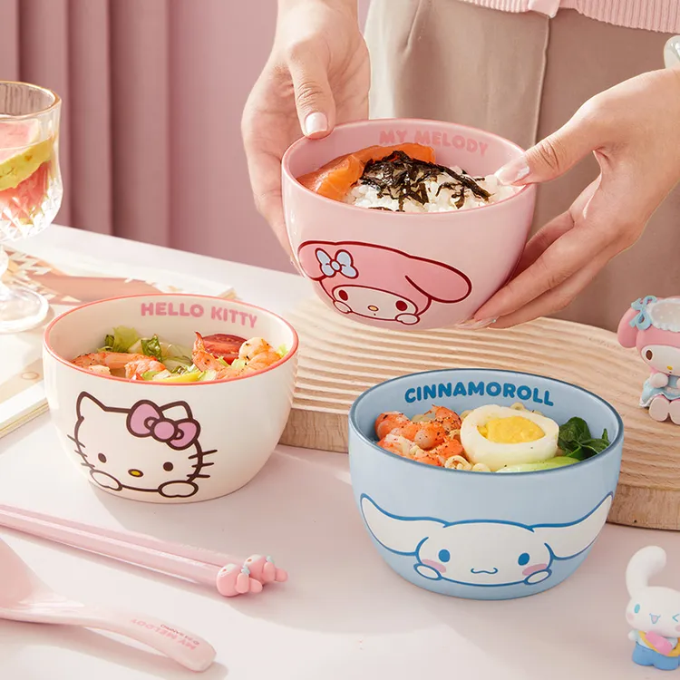 三丽鸥【米饭碗】大耳狗碗盘4.5寸餐具情侣家用可爱陶瓷个人专用