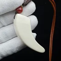 B1725天然猛犸牙 牙尖53mm支持鉴定 假一罚四