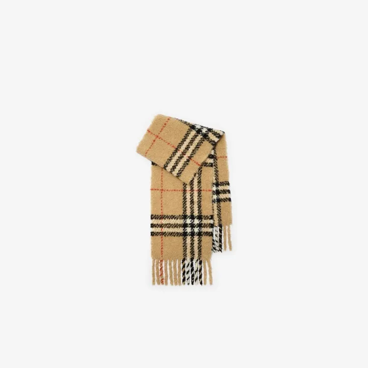 BURBERRY/博柏利【明星同款】格纹羊驼毛混纺花呢围巾81180131商品图