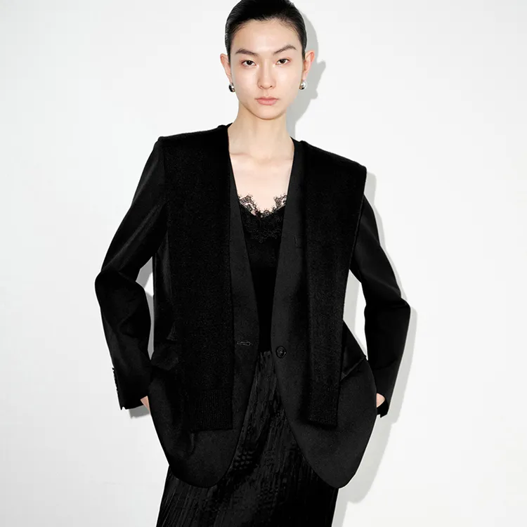【西装】【商场同款新品】艾诺丝雅诗 披肩无领西装外套 AR133111