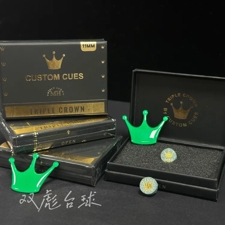 【顺丰送蝴蝶胶水】三冠王小头杆皮头手工单层皮头斯诺克中八