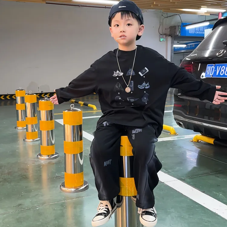 儿童套装秋季韩版男童痞帅炸街服装卫衣休闲裤潮酷帅气衣服in洋气