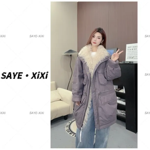 【撒野西西】温暖咏存 御寒系列环保滩毛工装女款外套