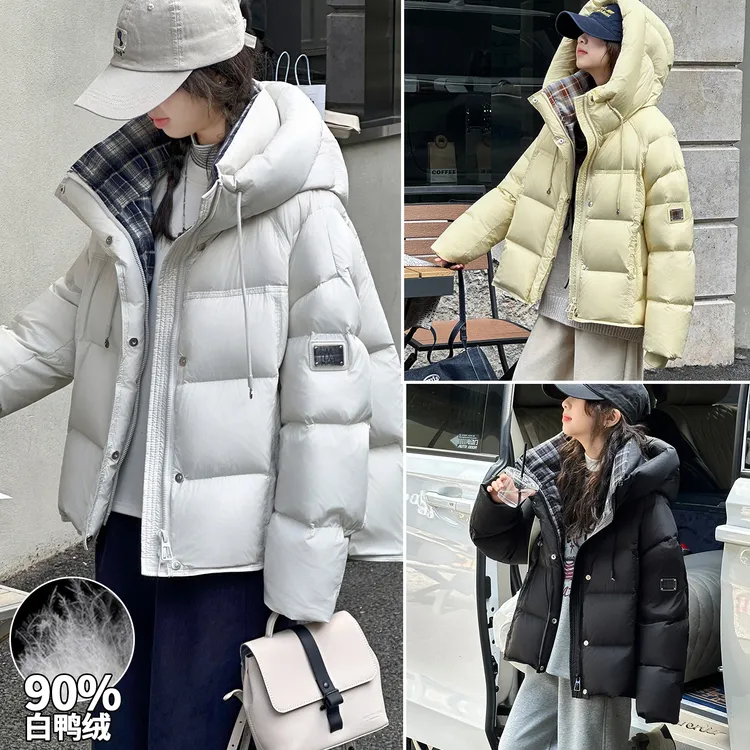 女童羽绒服外套冬季2025新款6-12岁中大童小女孩休闲洋气加厚90绒