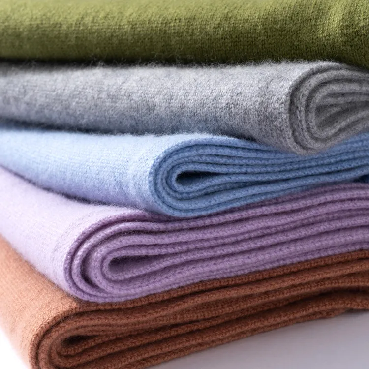 100%纯羊绒纯色围巾双股加厚男女同款保暖舒适户外百搭休闲气质款