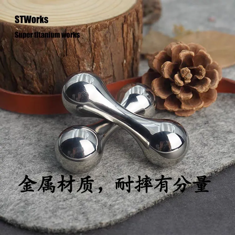 金属指螺解压哑铃指尖陀螺骨头宝乐珠解压小玩具