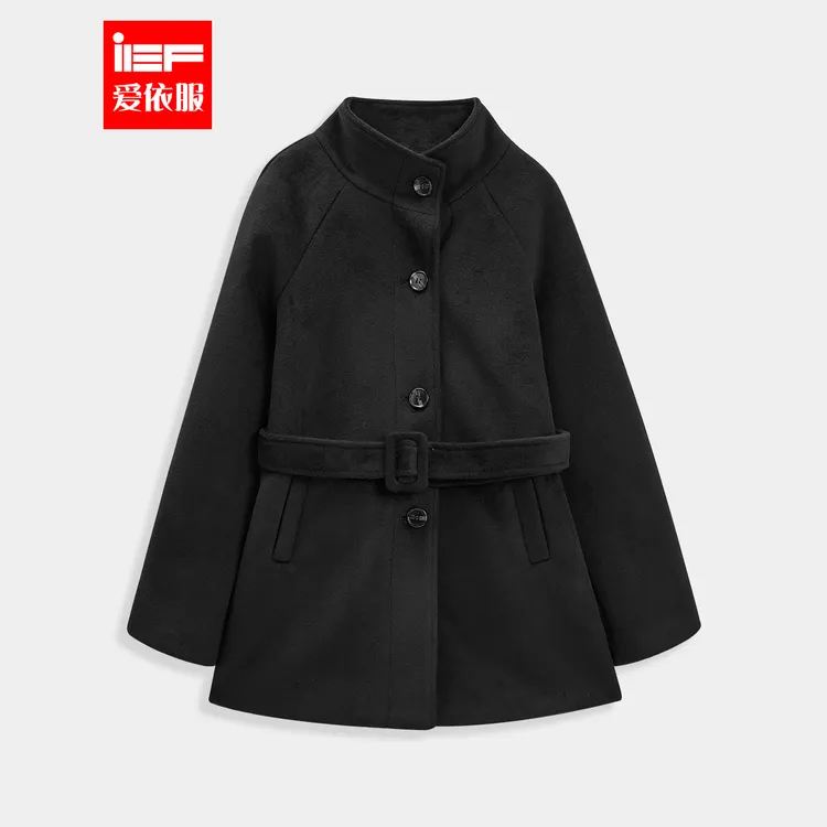 IEF/爱依服女装2025秋冬新款法式气质感呢绒中外套