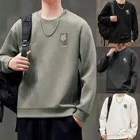 【秋季正肩刺绣卫衣】68819新款高货韩版休闲百搭圆领长袖男士上衣