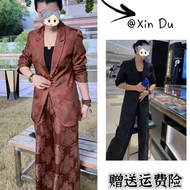 2025秋季新款时尚显瘦气质女士网红洋气两件套百搭款D23186
