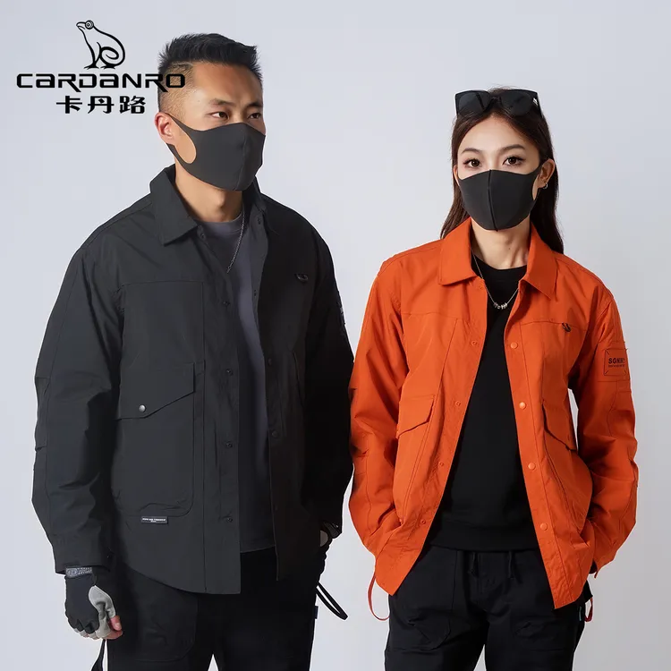 卡丹路（Cardanro）户外冲锋棉服简约休闲工装宽松男款外套61005