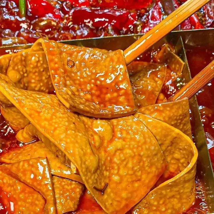 重庆火锅泡泡豆干火锅烧烤凉拌炒菜的美味食材网红泡泡豆干DM