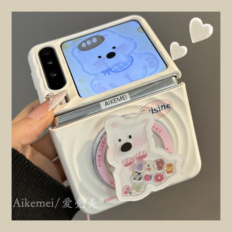 适用华为purax折叠屏手机壳英文波漾pocket2西高地摇摇乐磁吸支架