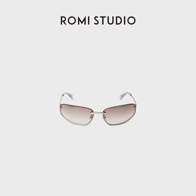 ROMI STUDIO合金板材渐变素银镜框防嗮眼镜墨镜RWDLP34358